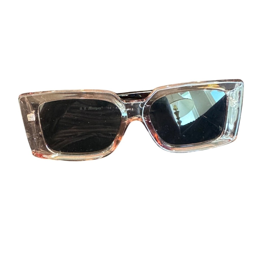 A.J. Morgan Rectangle Sunglasses Unisex OS Pink Tortoise Excellent Eyewear